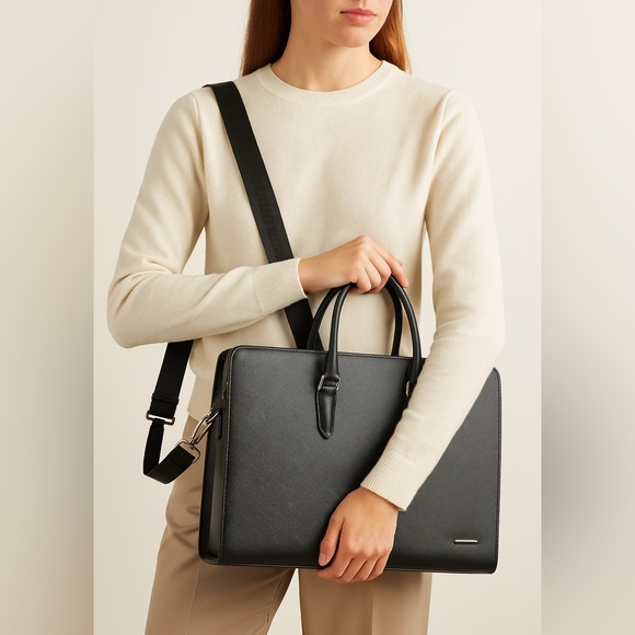 Bostanten Handbags - BOSTANTEN Black
Saffiano Leather
Briefcase / Laptop Bag